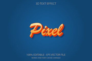 Pixel text effect editable