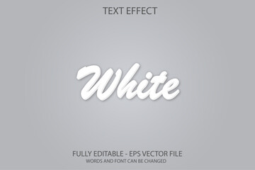 White text effect editable