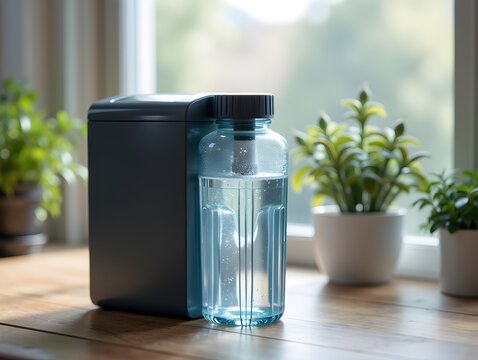 A compact solarpowered water purification system designed for urban apartments allowing individuals to have access to clean drinking water at home while reducing their carbon.