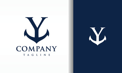 letter Y anchor logo