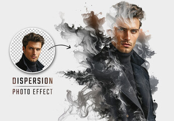 Smoke Dispersion Photo Effect Mockup
