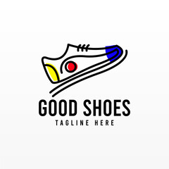 Shoes man fashion logo design