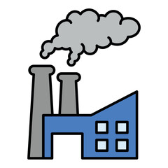 Factory sign symbol vector flat icon