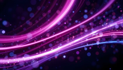 Fototapeta premium Abstract purple and pink light streaks with bokeh