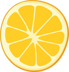 Fresh lemon slice showcasing vibrant yellow color with detailed sections perfect for culinary uses or garnishing drinks