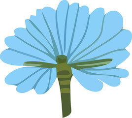 Elegant blue flower with delicate petals showcasing simplicity and natural beauty