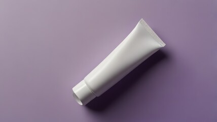 White Tube on Purple Background