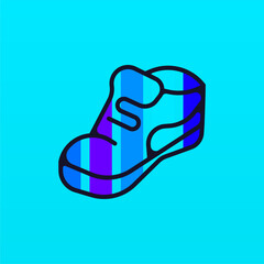 Shoes man fashion logo design