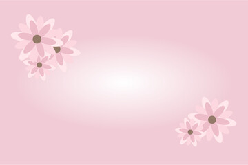 pink flower background card