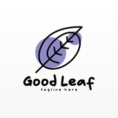 Botanical logo icon design template. Leaf logo template