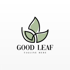 Botanical logo icon design template. Leaf logo template