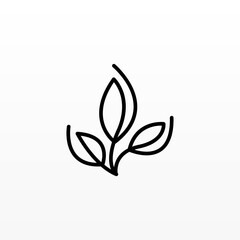 Botanical logo icon design template. Leaf logo template