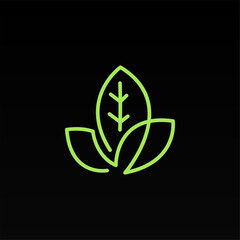 Botanical logo icon design template. Leaf logo template
