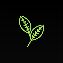 Botanical logo icon design template. Leaf logo template