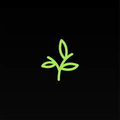 Botanical logo icon design template. Leaf logo template
