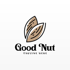Nut logo design concept template