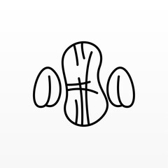 Nut logo design concept template