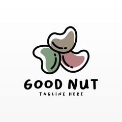 Nut logo design concept template