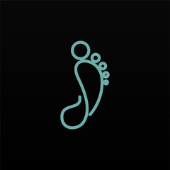 Foot print logo design template