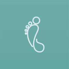 Foot print logo design template