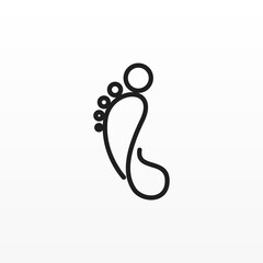 Foot print logo design template