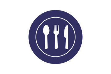  Spoon, Plate and knife with a fork icon, dinner, meal, eat cutlery, outline style Restaurant dish dining table set.