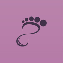 Foot print logo design template