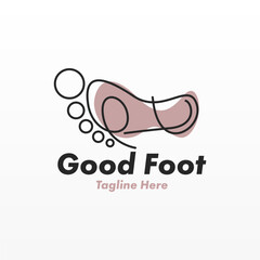 Foot print logo design template