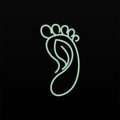 Foot print logo design template