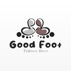 Obraz premium Foot print logo design template