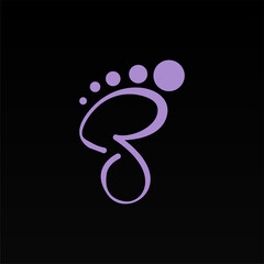 Obraz premium Foot print logo design template