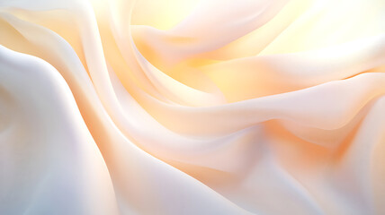 Obraz premium Abstract render of soft flowing silk fabric with warm colors and delicate waves