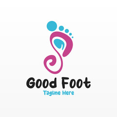 Fototapeta premium Foot print logo design template