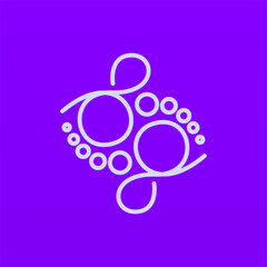 Foot print logo design template