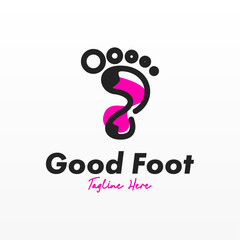 Fototapeta premium Foot print logo design template