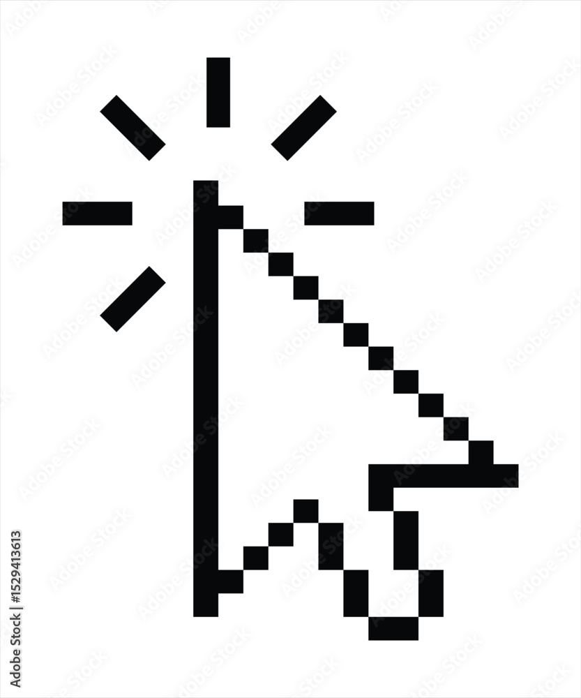 Aufkleber arrow cursor icon, mouse pointer click icon vector illustration