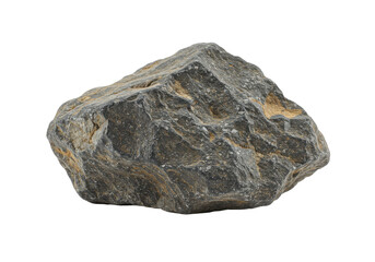 A close-up view of a textured rock showcasing natural patterns and colors