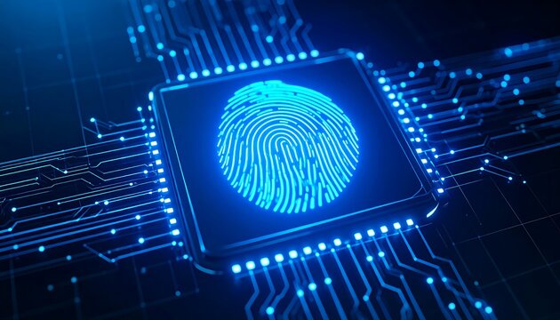 Fingerprint Digital Security Chip. - Powered by Adobe
