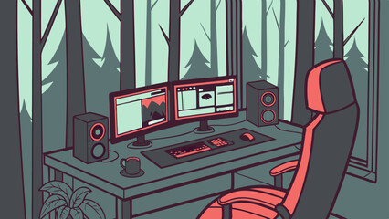 gaming-setup--forest-view--multiple-monitors--rgb- (3)