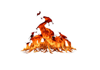 Vibrant flames dancing in a dark background, creating a dramatic and captivating scene