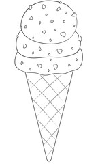 Digital hand draw of Ice Cream 
