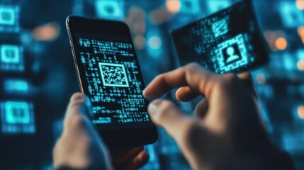 Mobile device interacting with digital data