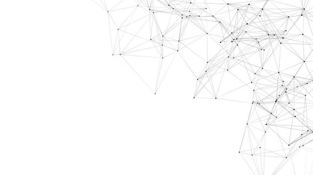 Abstract network connection illustration depicting digital technology and interconnectivity on a white background