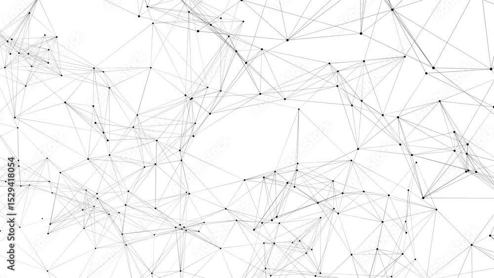 Poster abstract network connection points digital mesh on white background for technological concepts