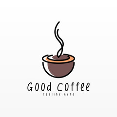 Coffee logo design concept. Coffee drink logo template
