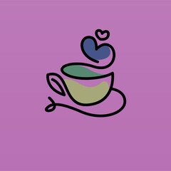 Coffee logo design concept. Coffee drink logo template