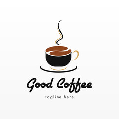 Coffee logo design concept. Coffee drink logo template