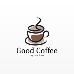 Coffee logo design concept. Coffee drink logo template