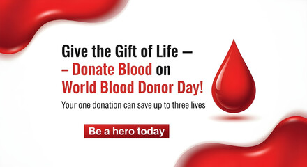 Encourage blood donation on World Blood Donor Day. One donation can save up to three lives. Be a hero and contribute to this vital cause.