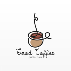 Coffee logo design concept. Coffee drink logo template